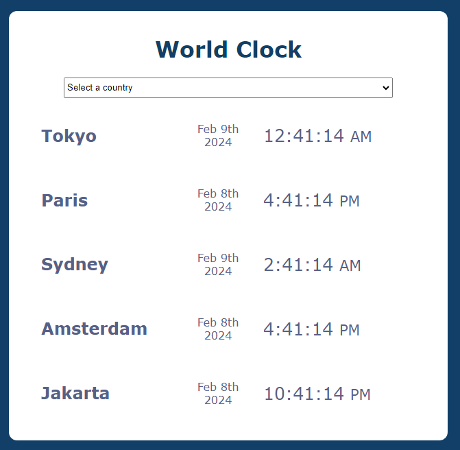 World Clock App